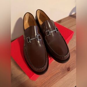 Salvatore Ferragamo Brown Leather Loafers
